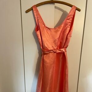 Handmade coral bridesmaid dress